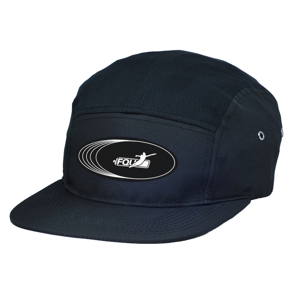 Casquette à cinq panneaux en maille de performance FQU