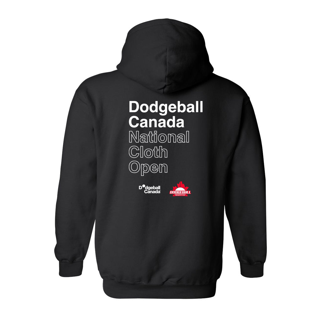 Dodgeball Cloth Nationals 2025 Black Cotton Hoodie