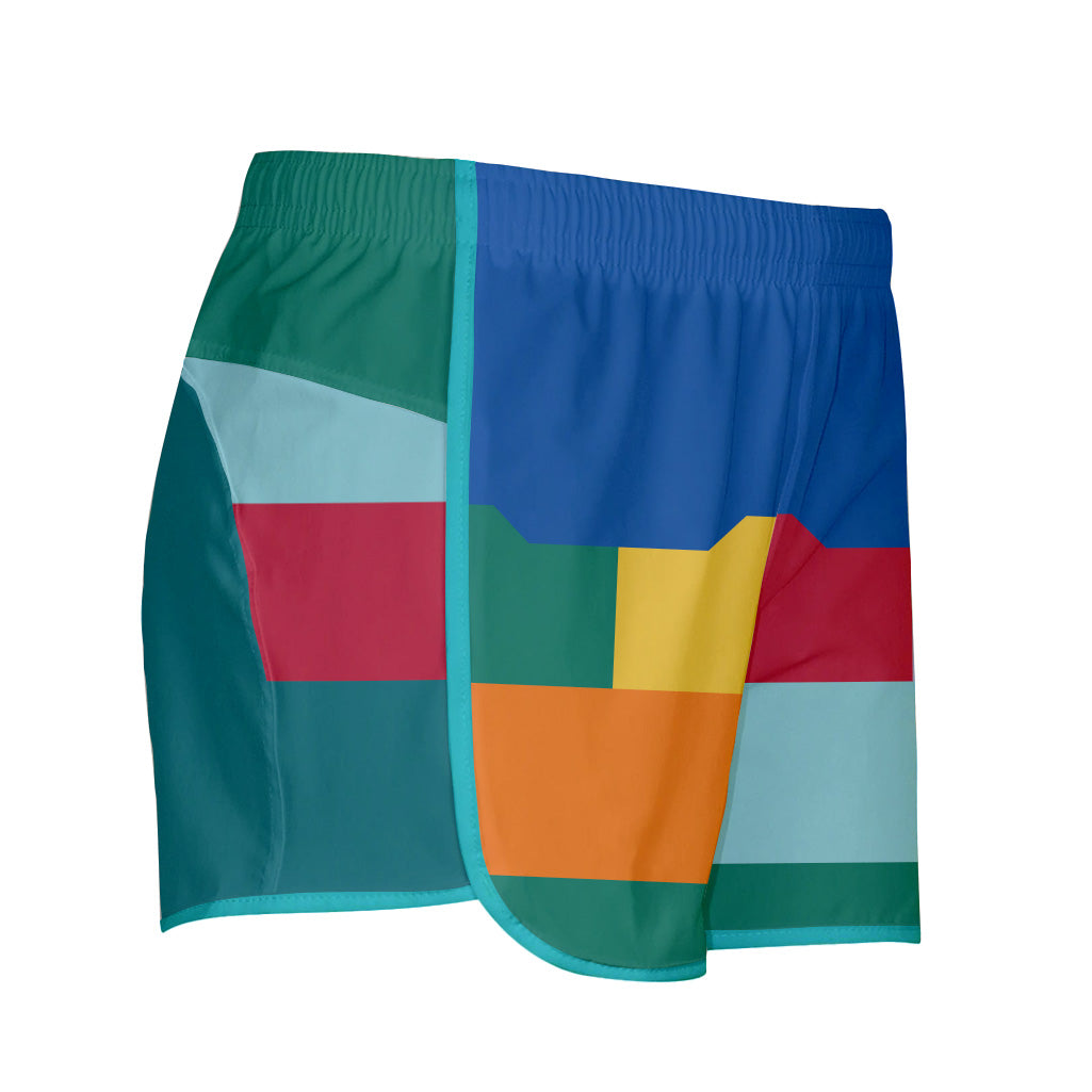 Blocks Bright Shorty Shorts