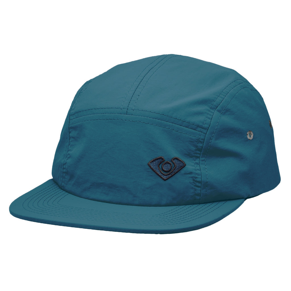 VC Ultimate Performance Taslon Midnight Green Embroidered VC Logo Five Panel Hat Quarter View