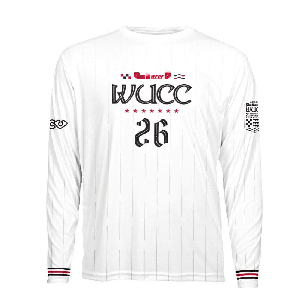WUCC 2026 Pinstripes White Classic Long Sleeve