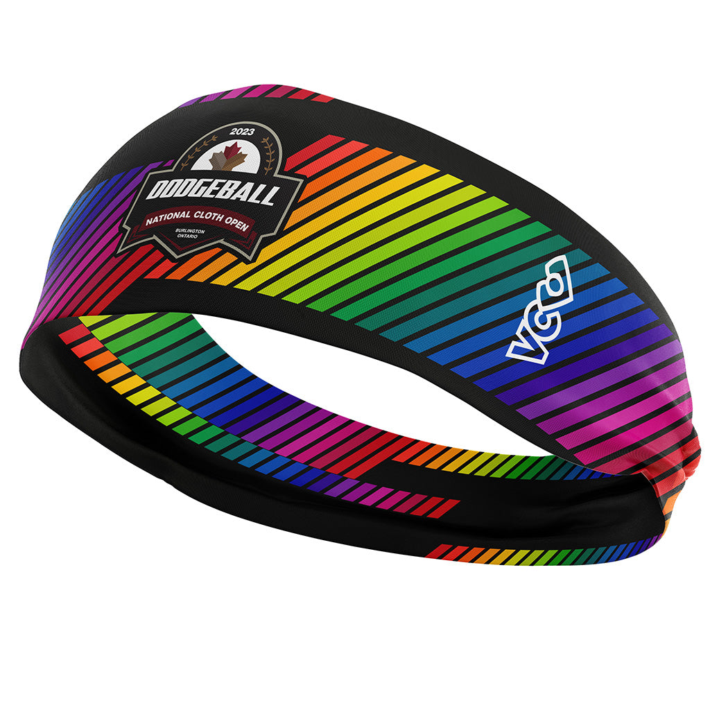 VC Ultimate Dodgeball Canada Cloth Nationals Rainbow Headband