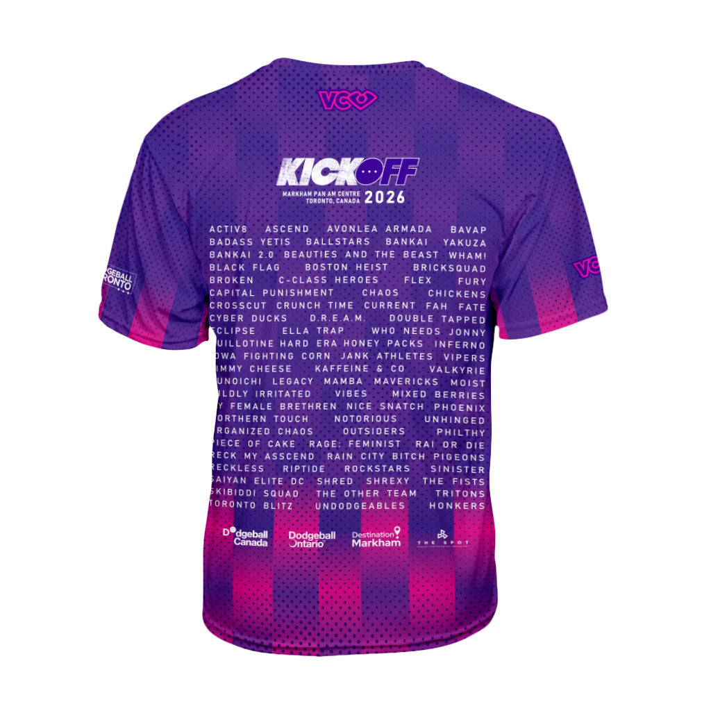 Dodgeball Toronto Kick Off Grid Purple Classic Jersey