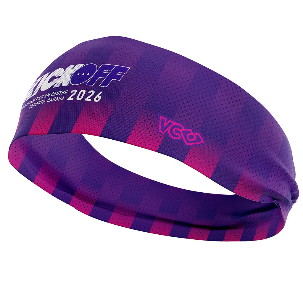 Dodgeball Toronto Kick Off Grid Purple Cinch Headband