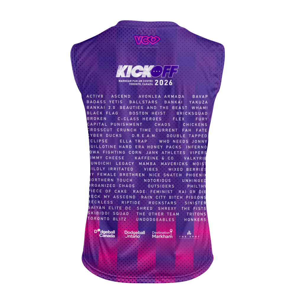 Dodgeball Toronto Kick Off Grid Purple Classic Sleeveless Jersey