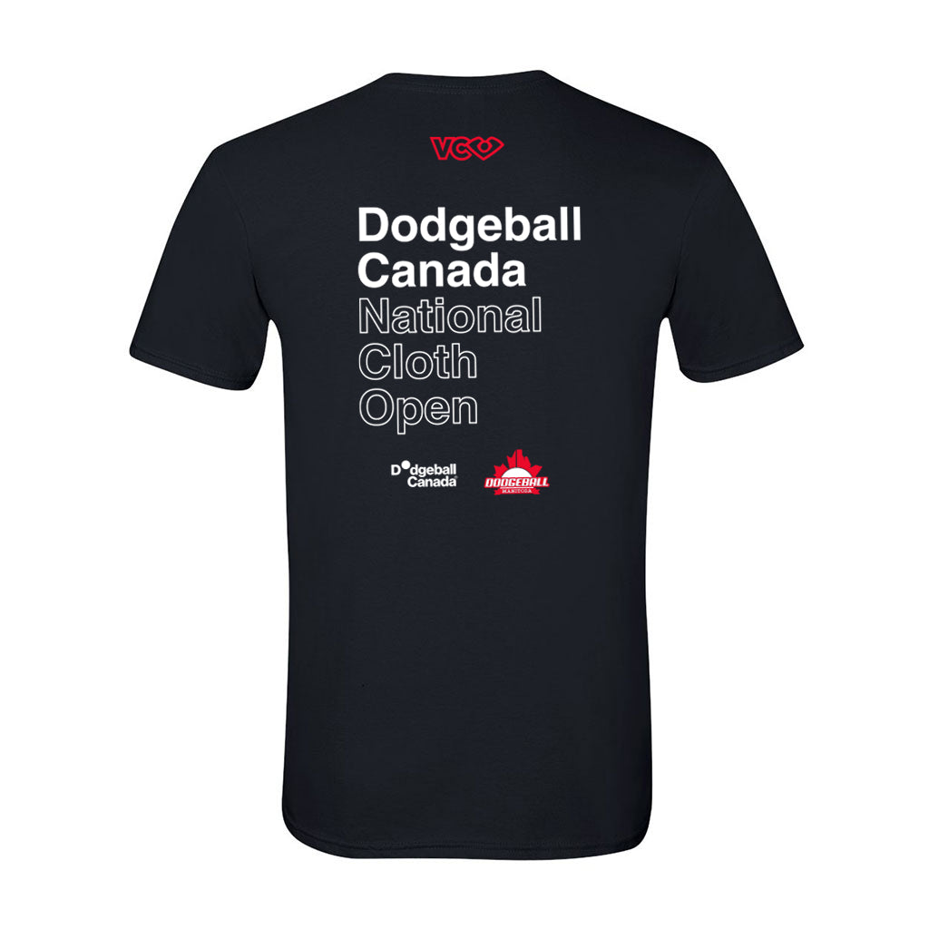 Dodgeball Cloth Nationals 2025 Black Cotton T-Shirt