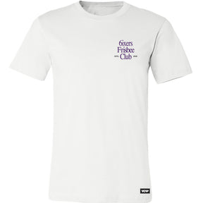 VC Ultimate Frisbee 6ixers Running Through The 6ix Soft Cotton White T-Shirt