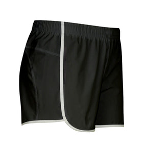 Black + White Shorty Shorts With Pockets