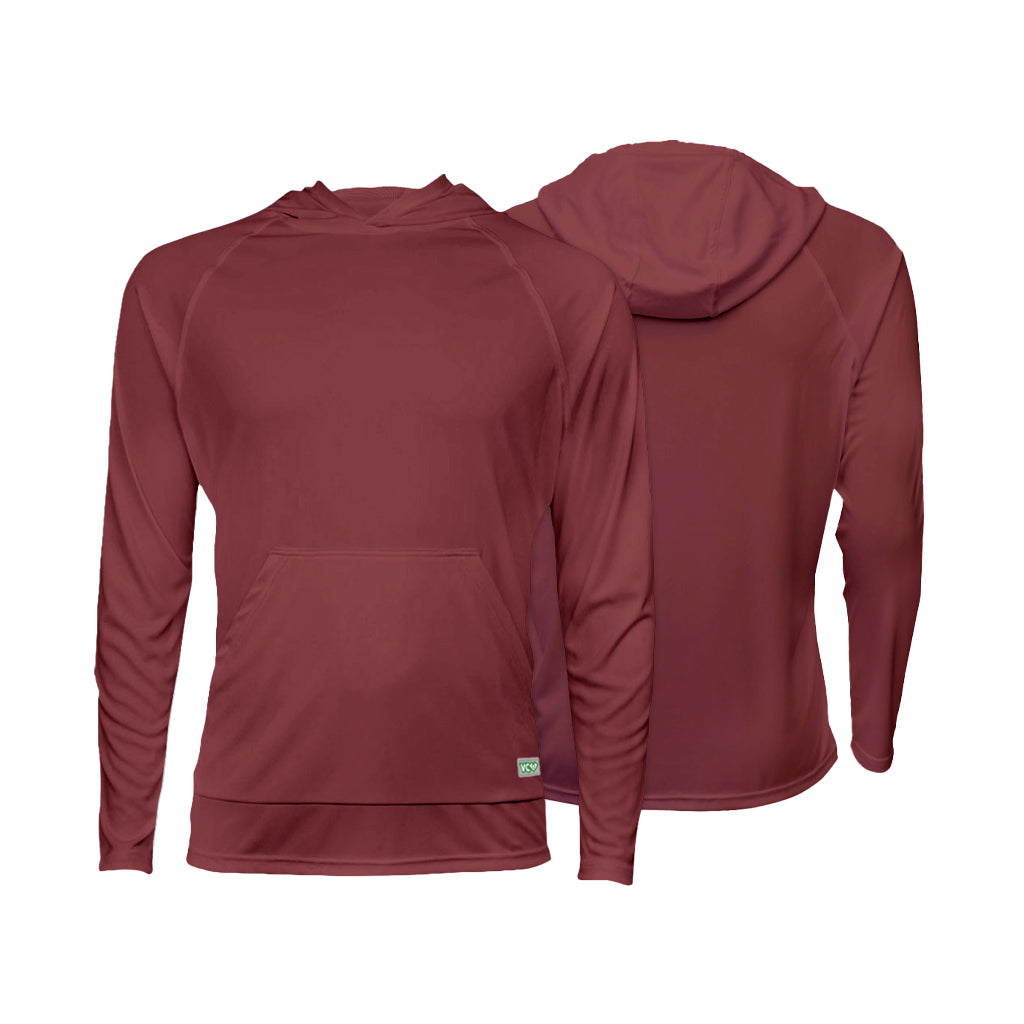 VC Ultimate Frisbee Maroon Performance Athletic Sun Hoodies