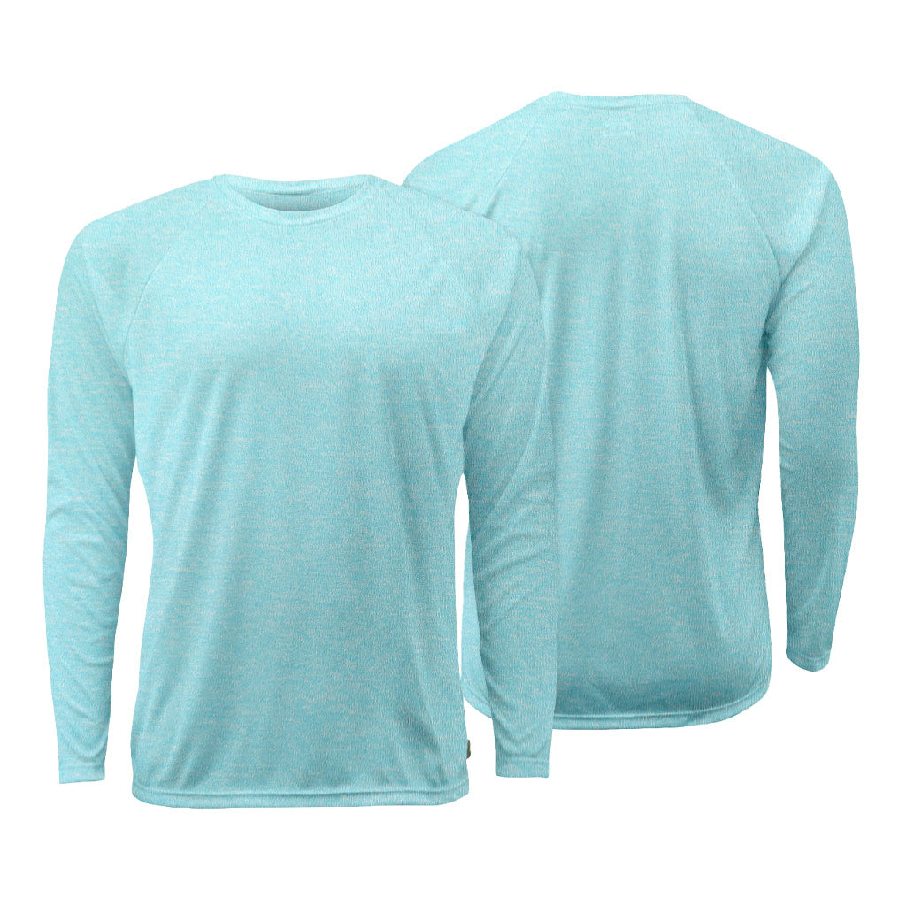 Raglan Long Sleeve - Heather Cyan