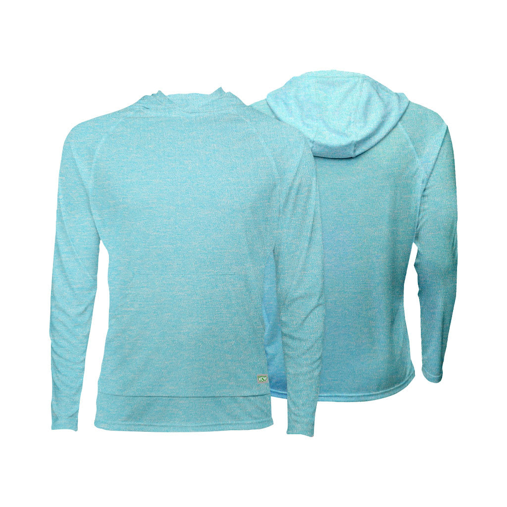 VC Ultimate Frisbee Heather Cyan Performance Athletic Sun Hoodies