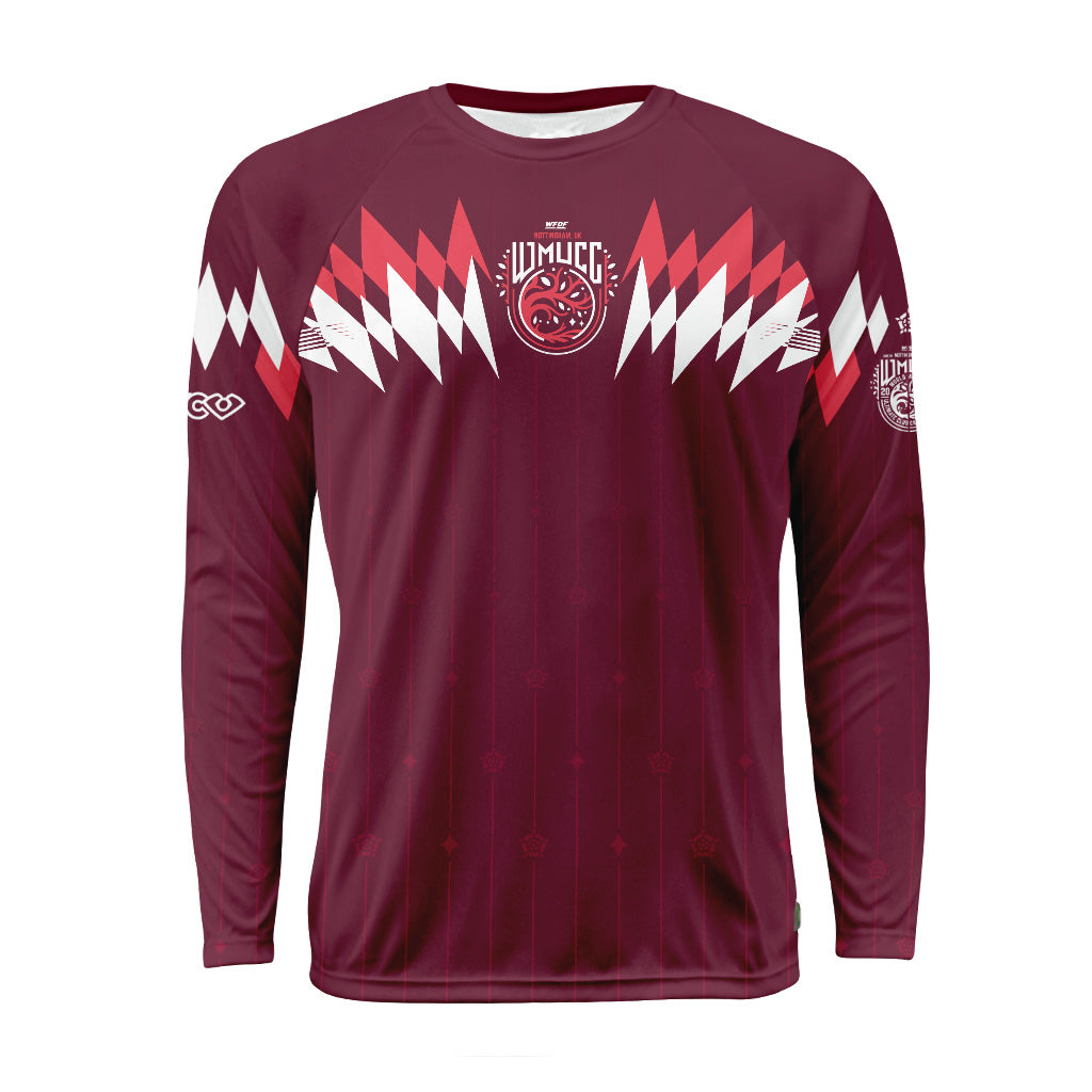 WMUCC 2026 Retro Rhombus Burgundy Raglan Long Sleeve