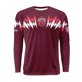 WMUCC 2026 Retro Rhombus Burgundy Raglan Long Sleeve