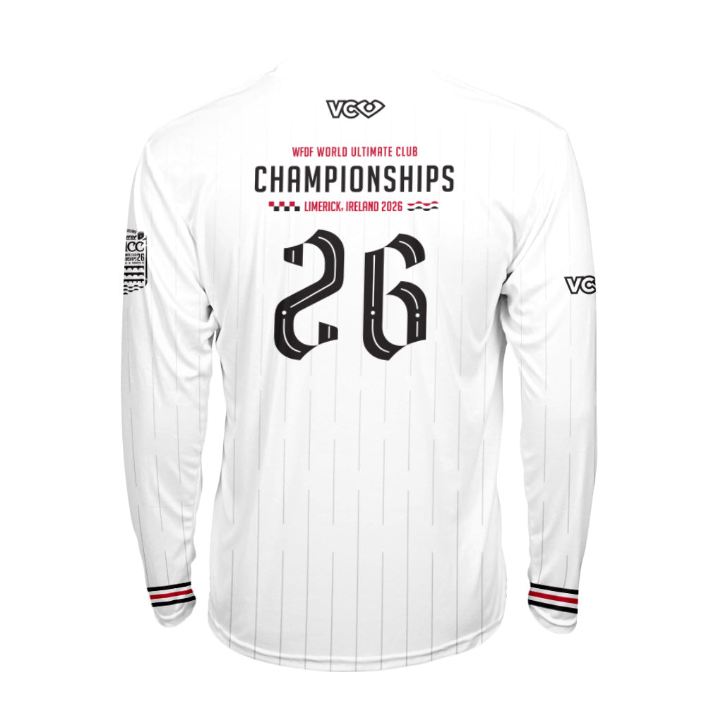 WUCC 2026 Pinstripes White Classic Long Sleeve