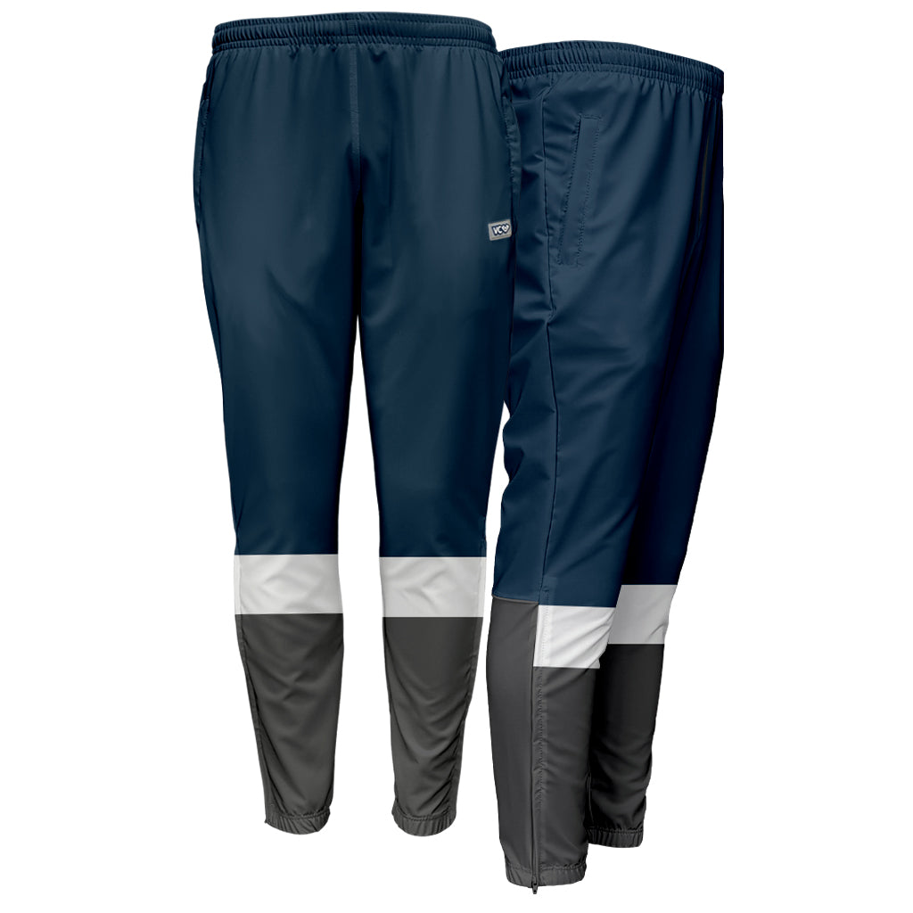 VC Ultimate Frisbee Triangle Blocks Design Navy White and Gray Velocity Athletic Pants